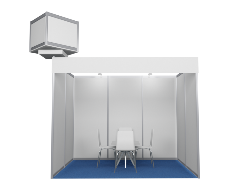 Stand 6 m² with a rotating cube