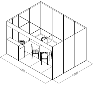 Standard stand, 12 sq. m