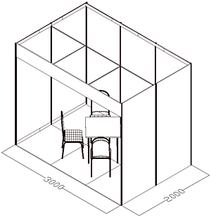 Standard stand, 6 sq. m